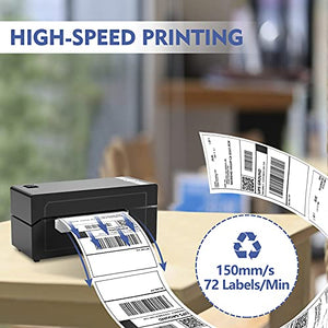 LUFIER Shipping Label Printer, Commercial Grade Direct Thermal Printer for Shipping Labels 4x6 Desktop Barcode Shipping Label Printer 150mm/s, Compatible with USPS, UPS, FedEx, Shopify, Ebay & Amazon