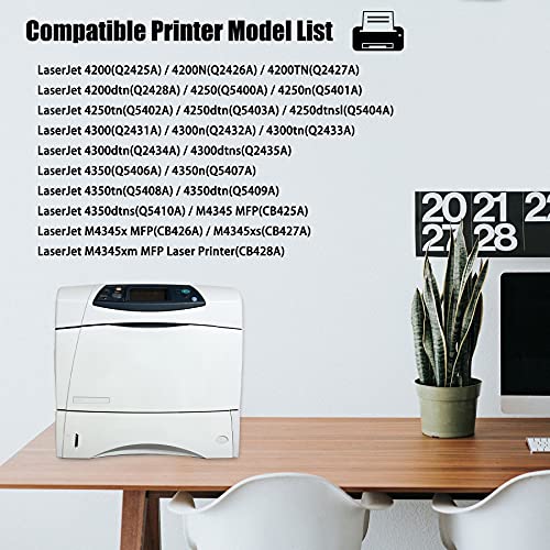 2 Pack Compatible 39A Q1339A Toner Cartridge Replacement for HP 4200 4200N 4200TN 4200dtn 4250 4250n 4250tn 4250dtn 4250dtnsl 4300 4300n 4300tn 4300dtn 4300dtns Printer Ink Cartridge.