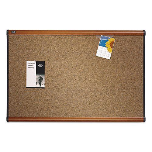 Quartet B247LC Bulletin Board, 6-Ft x4-Ft, Light Cherry Frame