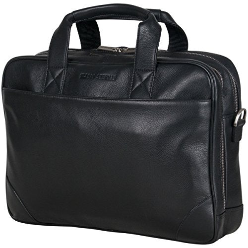 Ben Sherman Top Zip Laptop Portfolio Briefcase, Black, One Size