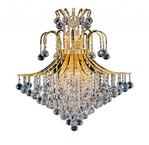 Artistry Lighting Toureg Collection Steel and Crystal Chandelier - Chrome Gold, Chrome