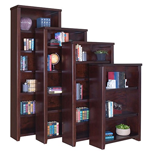 Tribeca Loft Cherry Four Shelf Open Bookcase - 48" H Tribeca Loft Burnt Umber Cherry Dimensions: 32"W X 12.5"D X 48"H Weight: 108 Lbs