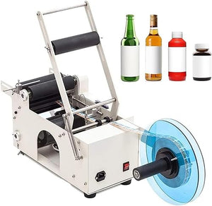 ErnZi Semi-Automatic Round Bottle Labeling Machine 20-40 pcs/min - Bottle Label Applicator