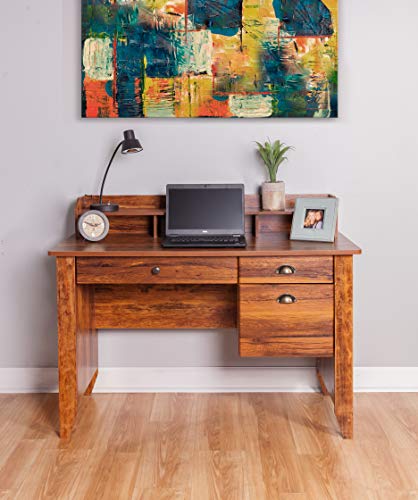 OneSpace Eleanor Executive Desk, Golden Cherry