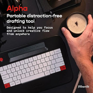 Astrohaus Freewrite Alpha | Portable Digital Typewriter with LCD Display, Wi-Fi Backup, & Long Battery Life | Distraction-Free Word Processor