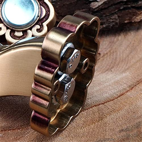Classical Pattern Magnetic Door Stopper Copper Holder Catch Floor Fitting - Home Bedroom (Color: A)