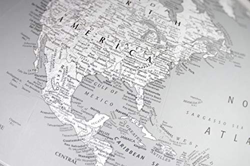 Replogle Willston - Gray Globe with Black Metal Tripod Stand, Adjustable Height, Floor Globe, Detailed, Up-to-Date Cartography(16"/40cm Diameter)