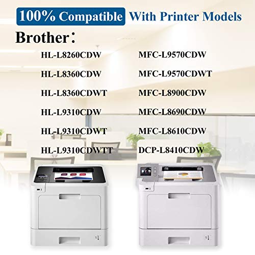 10 Pack (4BK/2C/2Y/2M) TN431BK TN431C TN431M TN431Y Compatible Toner Cartridge Replacement for Brother HL-L8260CDW DCP-L8410CDW MFC-L8610CDW L8690CDW L8900CDW L9570CDW Printer, Toner Cartridge.