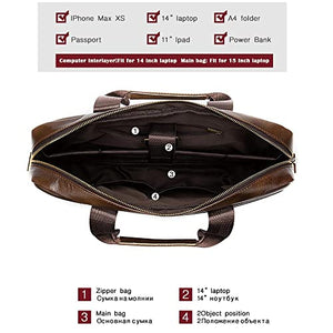 GYZCZX Bagmen Leather BriefcaseLaptop BagCrossbody Bagmen Briefcase (Color : A, Size : One Size)