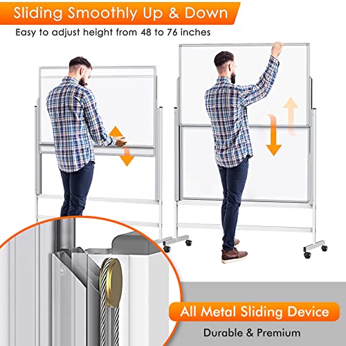 Dry Erase Whiteboard Height Adjustable, Easel Stand White Board on Whe -  Eco home office