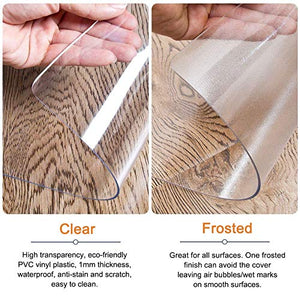 None Area Rugs Clear Vinyl Plastic Floor Protector - Non-Skid Waterproof - 80cm/100cm/120cm/140cm Wide - Size: 80×400cm (2.6ft×13.1ft)