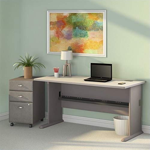 Bush Business Series A 48" Computer Desk with 3-Drawer File Cabinet