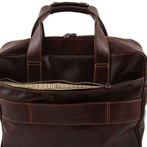 Tuscany Leather Reggio Emilia Exclusive leather laptop case Black