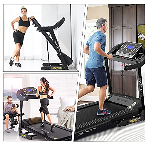 DR.GYMLEE Folding Treadmill 300 LB Capacity for Home, 15% Auto Incline 3.5 HP Running Machine& Strong Shock Absorption, Easy Assembly & Space Saver for Home Office Workout…
