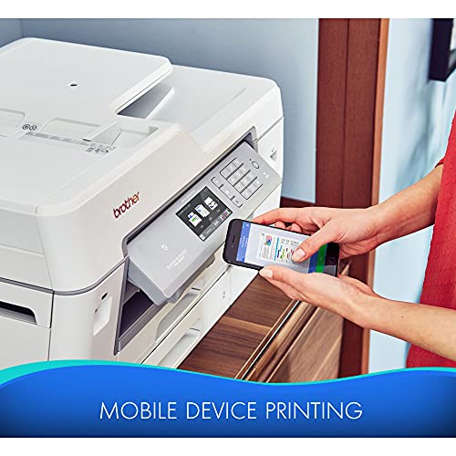 Brother MFC-J6945DWB INKvestment Tank All-in-One Wireless Color Inkjet Printer - Print Copy Scan Fax - 22 ppm, 4800 x 1200 dpi, 3.7" Touchscreen, Duplex Printing, 50-Sheet ADF, Tillsiy Printer Cable