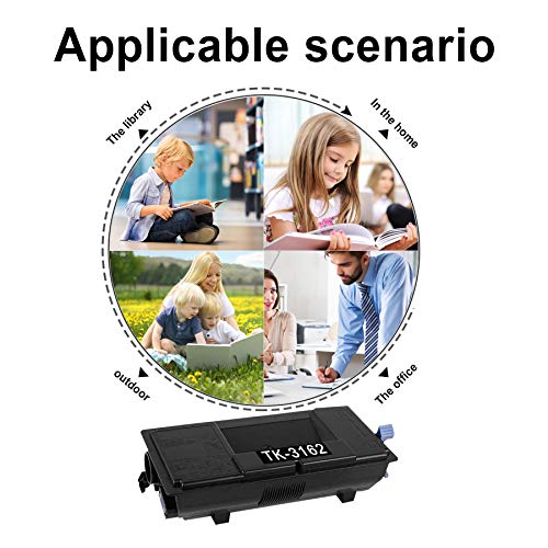 TK3162 TK-3162 1T02T90US0 Toner Cartridge Replacement for Kyocera ECOSYS P3045dn P3050dn P3055dn P3060dn Toner Kit Printer (Black,6 Pack)