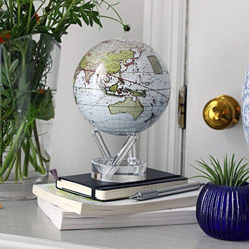 Turtle Tech Design Antique Terrestrial White MOVA Globe 6"