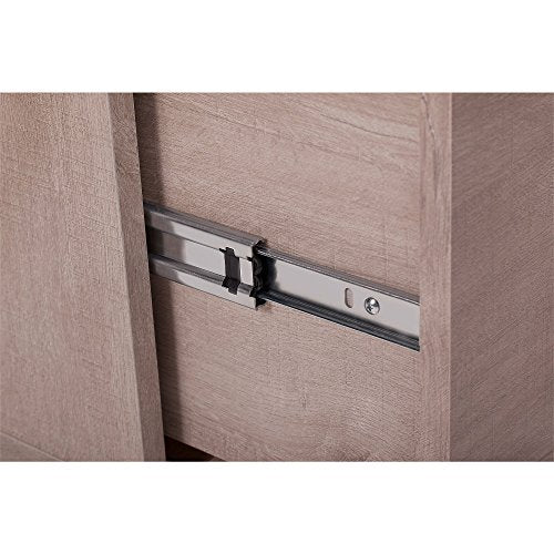 Bush Furniture Key West 54W Computer Desk with Storage and 2 Drawer Mobile File Cabinet in Washed Gray
