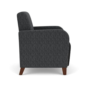 Lesro Siena Lounge Reception Guest Chair in Walnut/Black