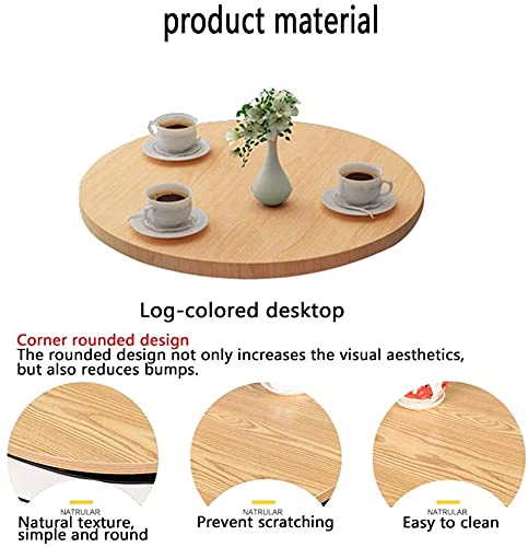 AkosOL Office Table and Chair Set - Wooden Round Table and Chair Combination - Green 70cm