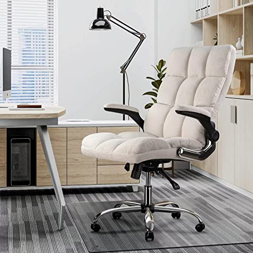 MIRUO Transparent Tempered Glass Office Chair Mat for Carpet (46" x 53" x 1/4")