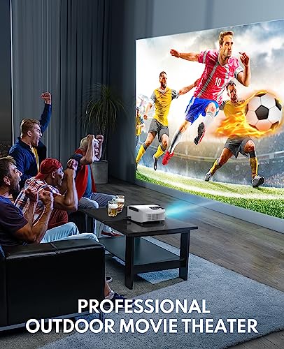 GooDee Full HD 1080P Projector with 5G WiFi, Bluetooth, and 4K Support