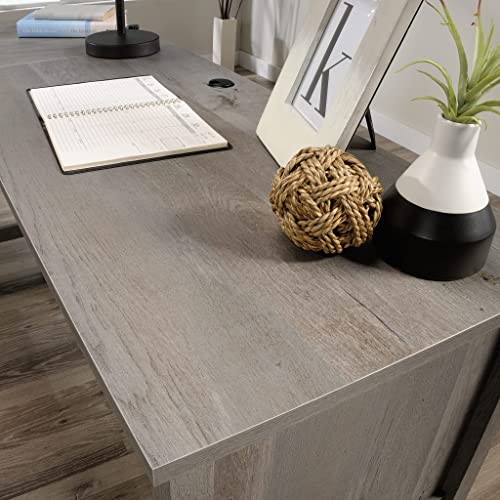 Sauder Cottage Road L-Desk, Mystic Oak Finish, L: 65.12" x W: 58.66" x H: 29.76