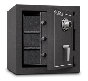 Mesa Safe MBF2020C All Steel Burglary and Fire Safe with Combination Lock, 3.3-Cubic Feet, Hammered Grey
