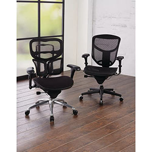 WorkPro Quantum 9000 Series Ergonomic Mid-Back Mesh Chair, Black