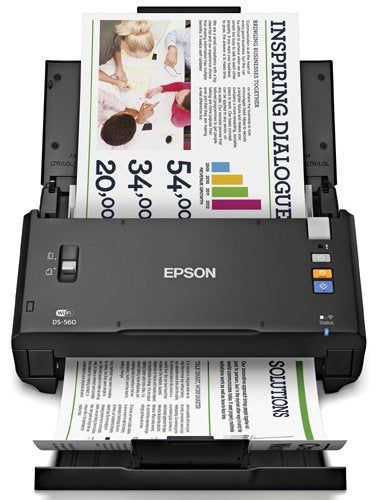Epson WorkForce DS-560 Wireless Color Document Scanner for PC and Mac, Auto Document Feeder (ADF), Duplex Scanning