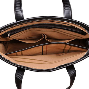 HLMSKD Men's Leather Casual Briefcase Business Messenger Bag Computer Handbag Men's Travel Bag Handbag (Color : A, Size