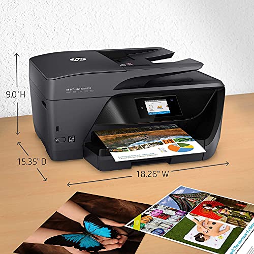HP OfficeJet Pro 6978 All-in-One Wireless Printer, HP Instant Ink, Compatible with Alexa (T0F29A) with Tivdio USB Printer Cable