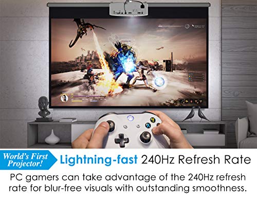 Optoma UHD50X True 4K UHD Projector for Movies & Gaming | 240Hz Refresh Rate | Lowest Input Lag | HDR10 & HLG Compatibility