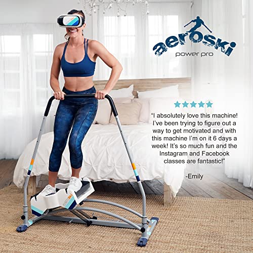Aeroski Power Pro Home Fitness, The Most Fun Cardio Machine for a Total-Body Workout. Low Impact Plyometric Training. Free Fitness App, Coach-Led Live Classes and Virtual Reality Goggles.