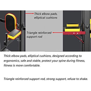 ZXNRTU Strength Training Pull-Up Bars Strength Training Dip Stands Home Gym Muscle Strength Training Equipment, Multi-Position Adjustment, Safe Load 300kg