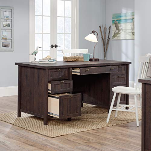 Sauder 422976 Costa Executive Desk, Coffee Oak Finish