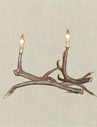 SSBY vintage Table Lamps country Antler lamps Industrial Fixture 2-Lights Living Room Bedroom lights , 110-120v