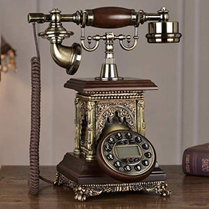 GagalU European Retro Phone, Antique Style Button Dial Vintage Telephone