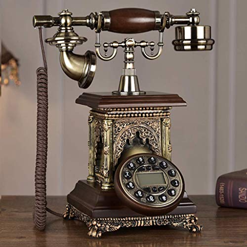 GagalU European Retro Phone Antique Style Button Dial Vintage Telephone