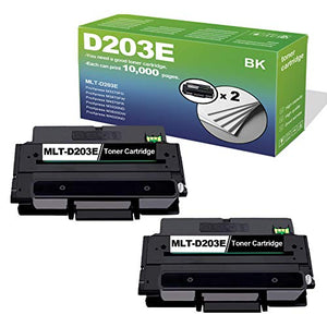 2 Pack Black MLT-D203E D203E High Yield Toner Cartridge Replacement for Samsung ProXpress M3870FW M4070FR M3820DW M4020ND M3370FD M3320ND Printer Toner.