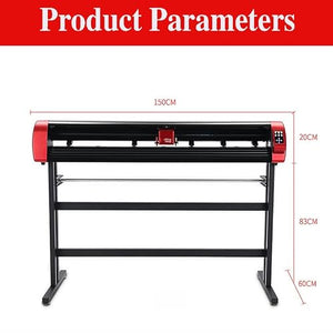 None Vinyl Cutter Machine, 59" Plotter with Stand, Sign Maker Printing, High-Sensitivity Touch Screen