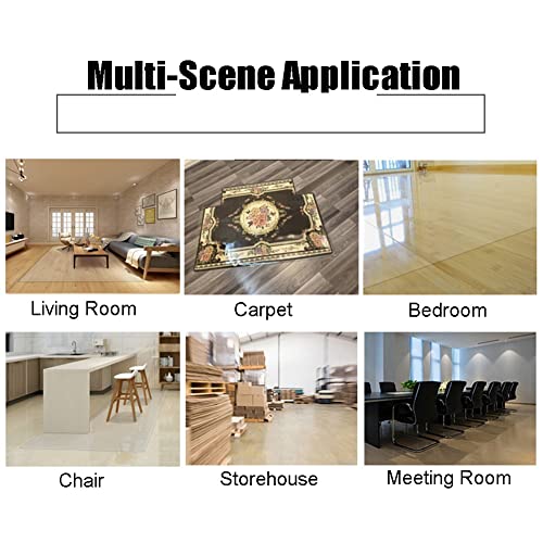 None PVC Transparent Chair Mat, Non-Slip Protection Mat DIY Can Be Cut, for Carpet Floors - 1.5mm Thickness, 180x250cm