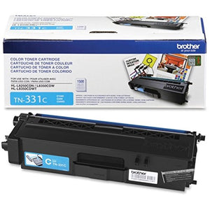 Brother TN-331BK TN-331C TN-331M TN-331Y DCP-L8400 L8450 HL-L8250 L8350 MFC-L8600 L8650 L8850 Toner Cartridge Set (Black Cyan Magenta Yellow, 4-Pack) in Retail Packaging