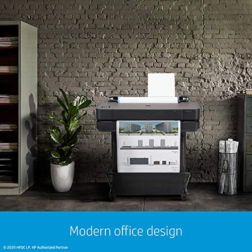 HP DesignJet T630 Large Format Wireless Plotter Printer - 24", with Modern Office Design (5HB09A)