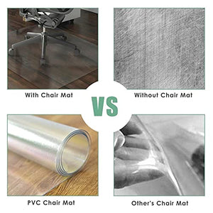 WAHHWF Clear Plastic Rug Protector Mat, Non-Slip Transparent Chair Mat, Hardwood Floors Carpet Protector - 140cm x 400cm