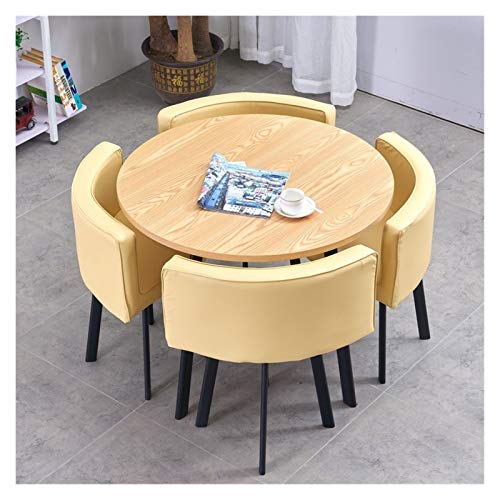 SYLTER Office Conference Table and Chair Set Reception Room - Simple Living Room Balcony Leisure Table (Color: )