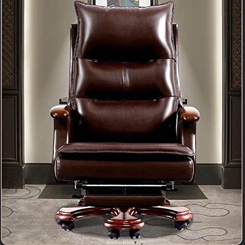 HUIQC Managerial Executive Chair with Footrest - Brown