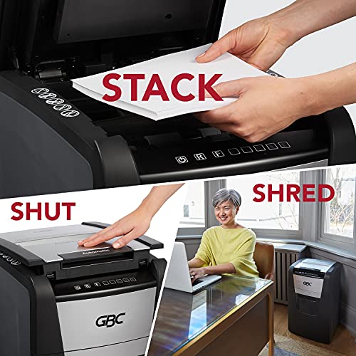 GBC Auto Feed+ Paper Shredder, 150 Sheet Capacity, Micro-Cut, 150M (WSM1757605)