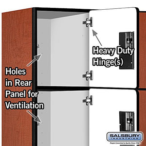 Salsbury Industries 6ft High Cherry 4-Tier Designer Wood Locker
