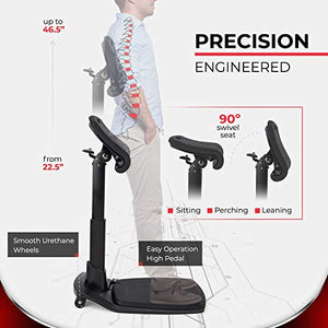 LeanRite Ergonomic Office Chair for Standing Desk Bundle with Accessories - 2024 Version